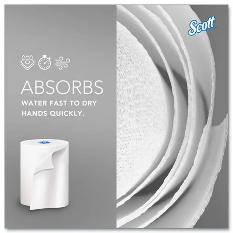 Scott 43959 1-Ply 7.5 in. x 900 ft. Pro Hard Roll Paper Towels with Absorbency Pockets for Scott Pro Dispenser - Blue Core Only (6/Carton)