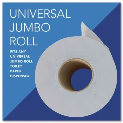 Scott 67805 2-Ply 3.55 in. x 1000 ft. Septic Safe Essential 100% Recycled Fiber JRT Bathroom Tissue for Business - White (12/Carton)