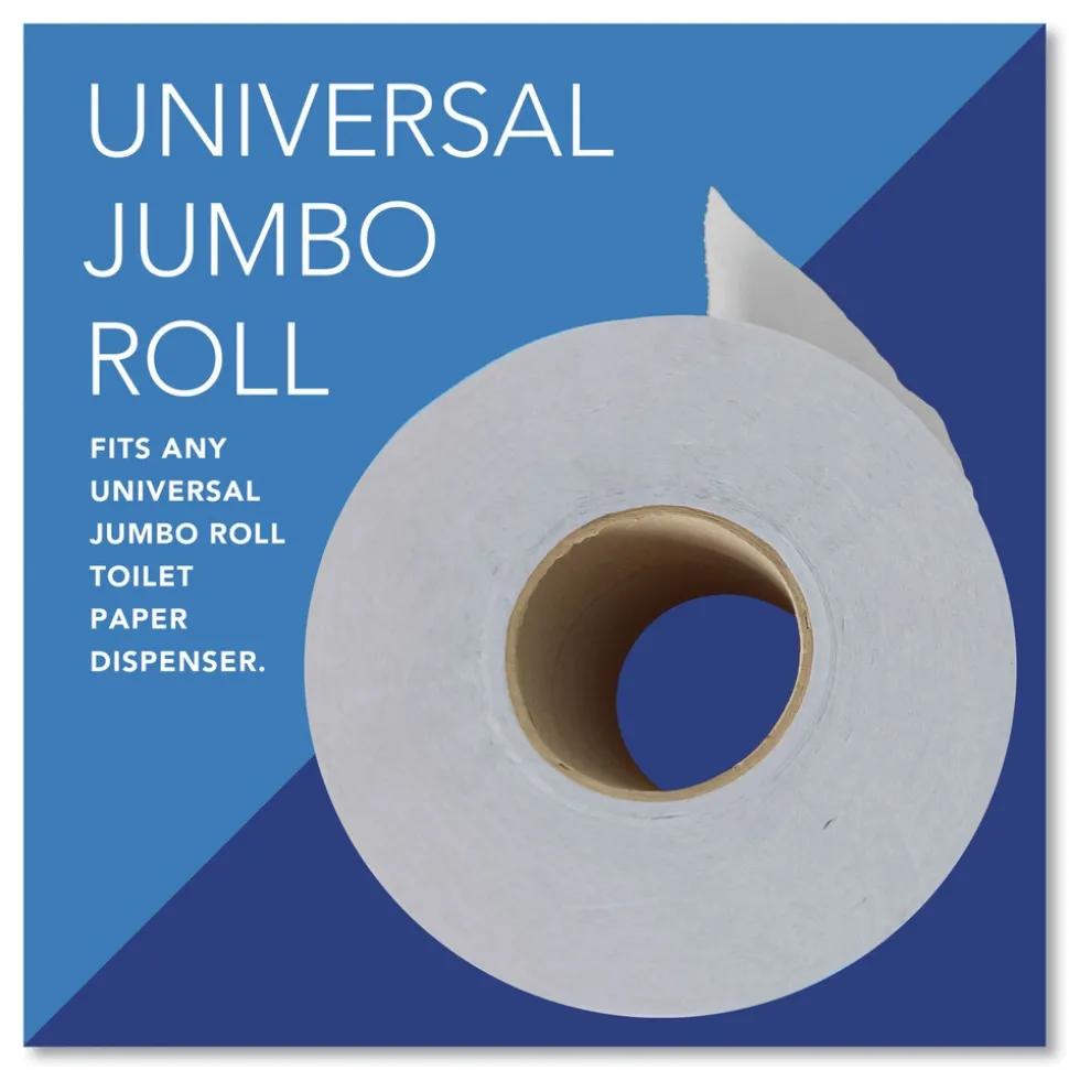 Scott 67805 2-Ply 3.55 in. x 1000 ft. Septic Safe Essential 100% Recycled Fiber JRT Bathroom Tissue for Business - White (12/Carton)