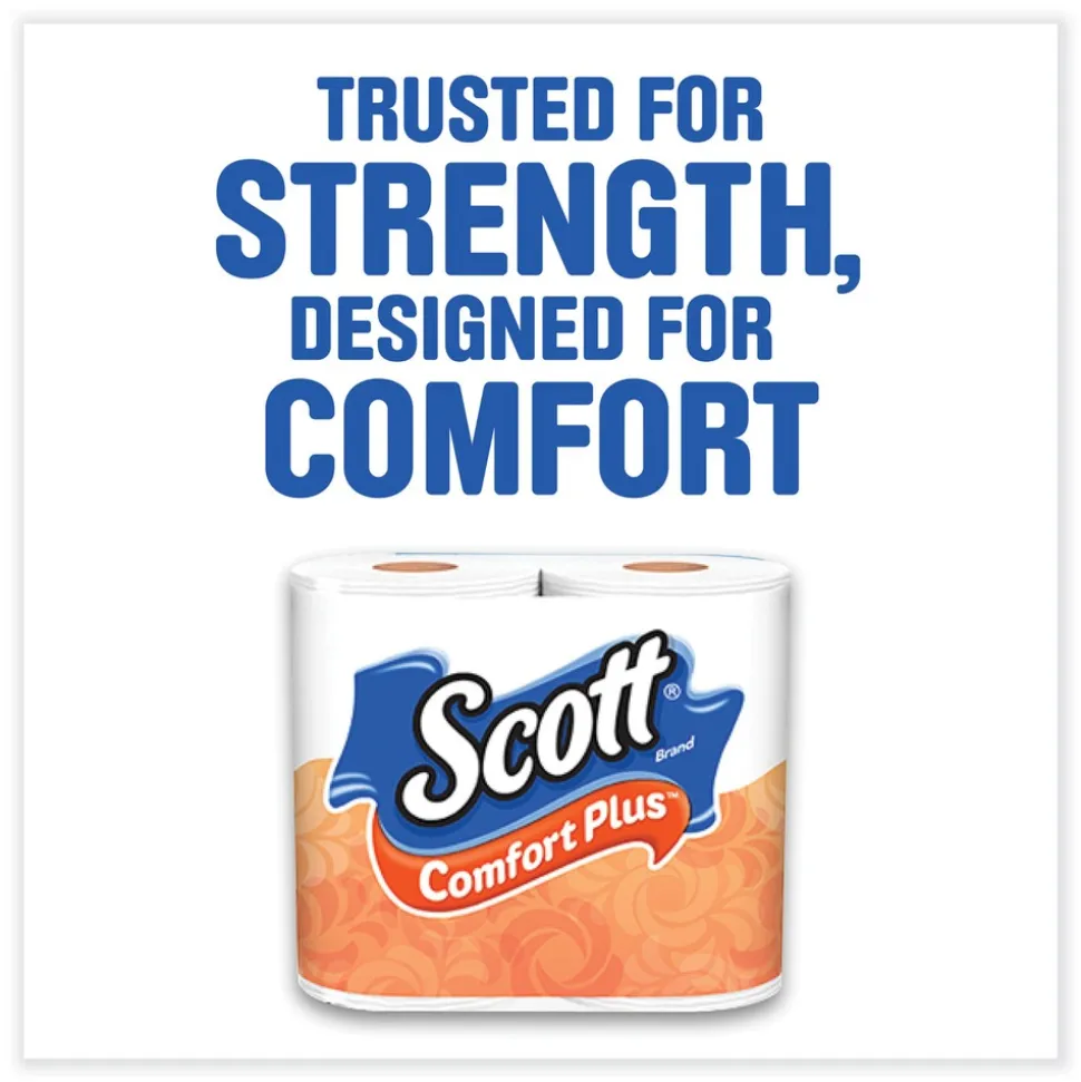 Scott ComfortPlus 1-Ply Septic Safe Mega Roll Toilet Paper - White (24/Carton)