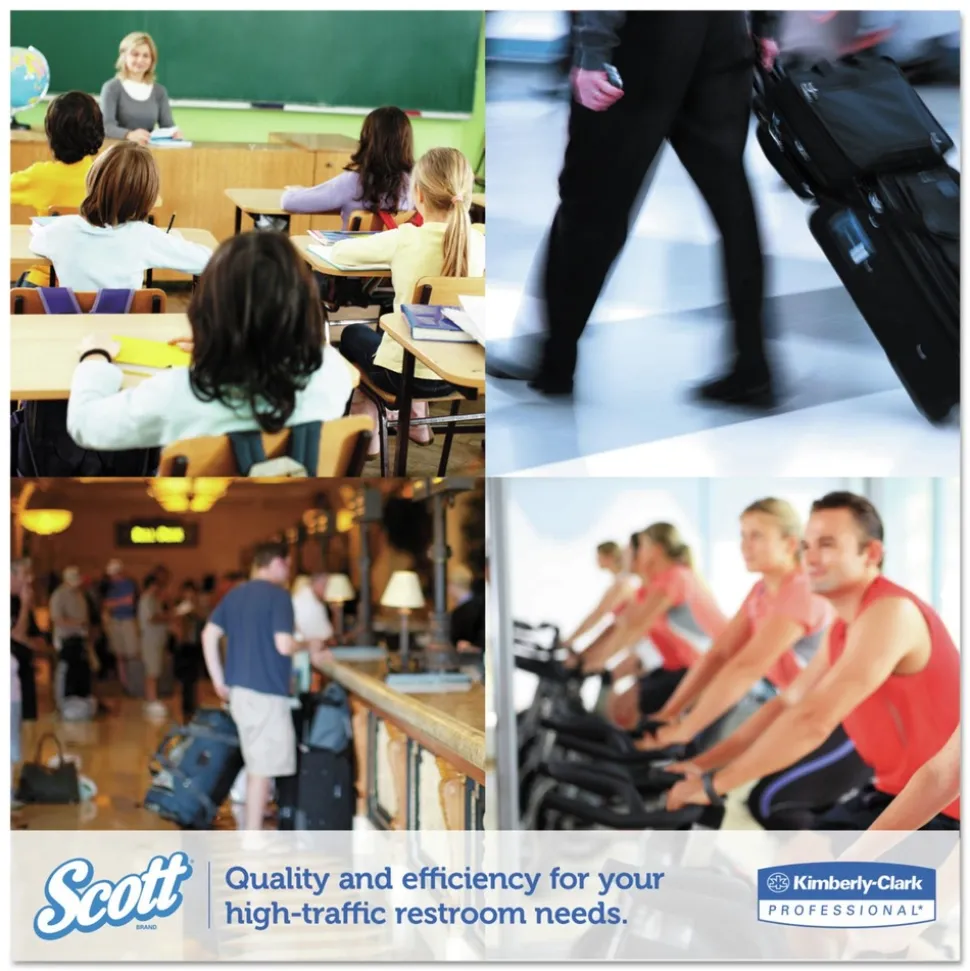 Scott Essential 3.55 in. x 2000 ft. 2-Ply Septic Safe JRT Extra Long Bathroom Tissue - White (6 Rolls/Carton)