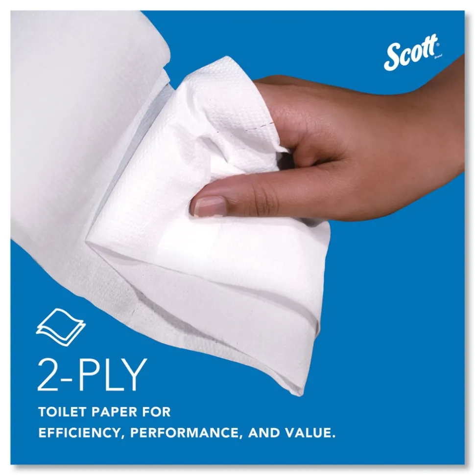 Scott Essential 3.55 in. x 1000 ft. 2-Ply Septic Safe JRT Jumbo Roll Bathroom Tissue - White (12 Rolls/Carton)