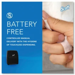 Scott Essential 13.06 in. x 11 in. x 16.94 in. Manual Hard Roll Towel Dispenser - Black (1/Carton)