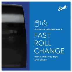 Scott Essential 13.06 in. x 11 in. x 16.94 in. Manual Hard Roll Towel Dispenser - Black (1/Carton)