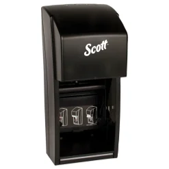 Scott Essential 6 in. x 6.6 in. x 13.6 in. Plastic Tissue Dispenser - Smoke (1/Carton)