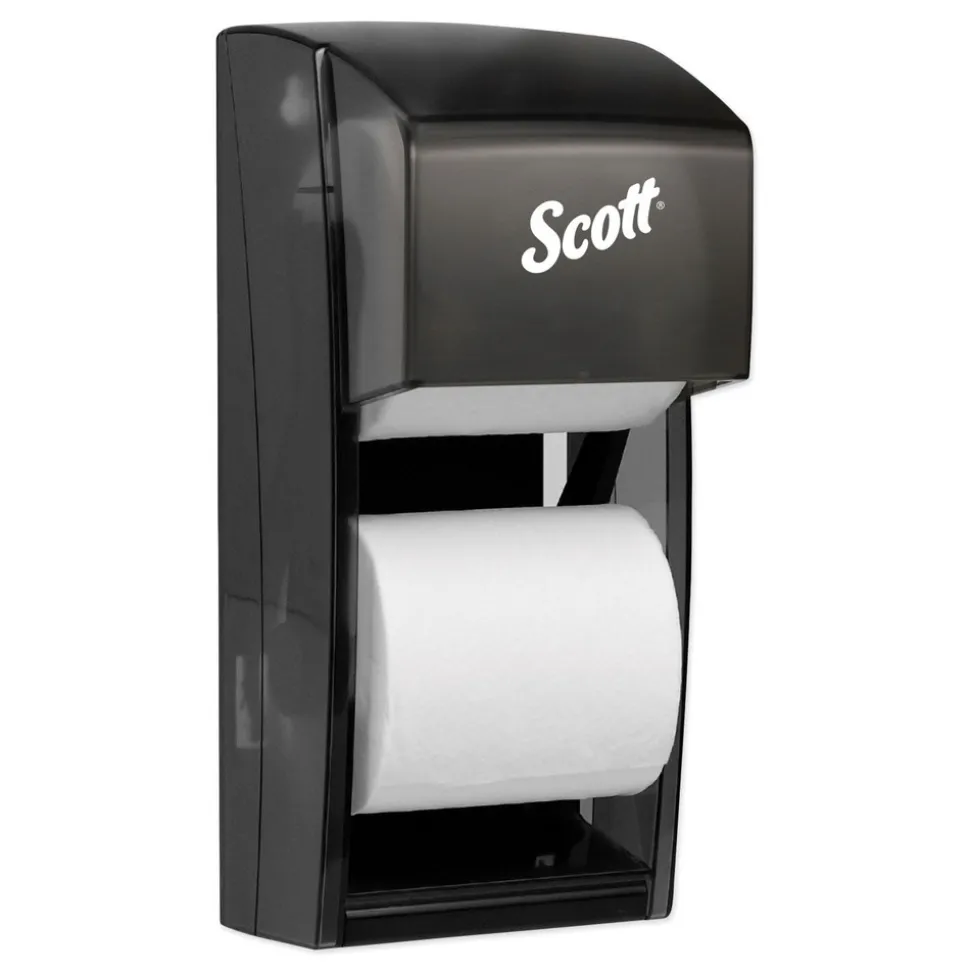 Scott Essential 6 in. x 6.6 in. x 13.6 in. Plastic Tissue Dispenser - Smoke (1/Carton)
