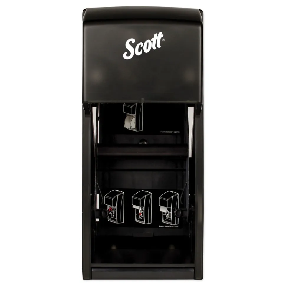 Scott Essential 6 in. x 6.6 in. x 13.6 in. Plastic Tissue Dispenser - Smoke (1/Carton)