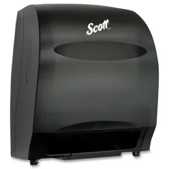 Scott Essential 12.7 in. x 9.57 in. x 15.76 in. Electronic Hard Roll Towel Dispenser - Black (1/Carton)