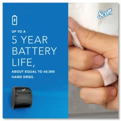 Scott Essential 12.7 in. x 9.57 in. x 15.76 in. Electronic Hard Roll Towel Dispenser - Black (1/Carton)