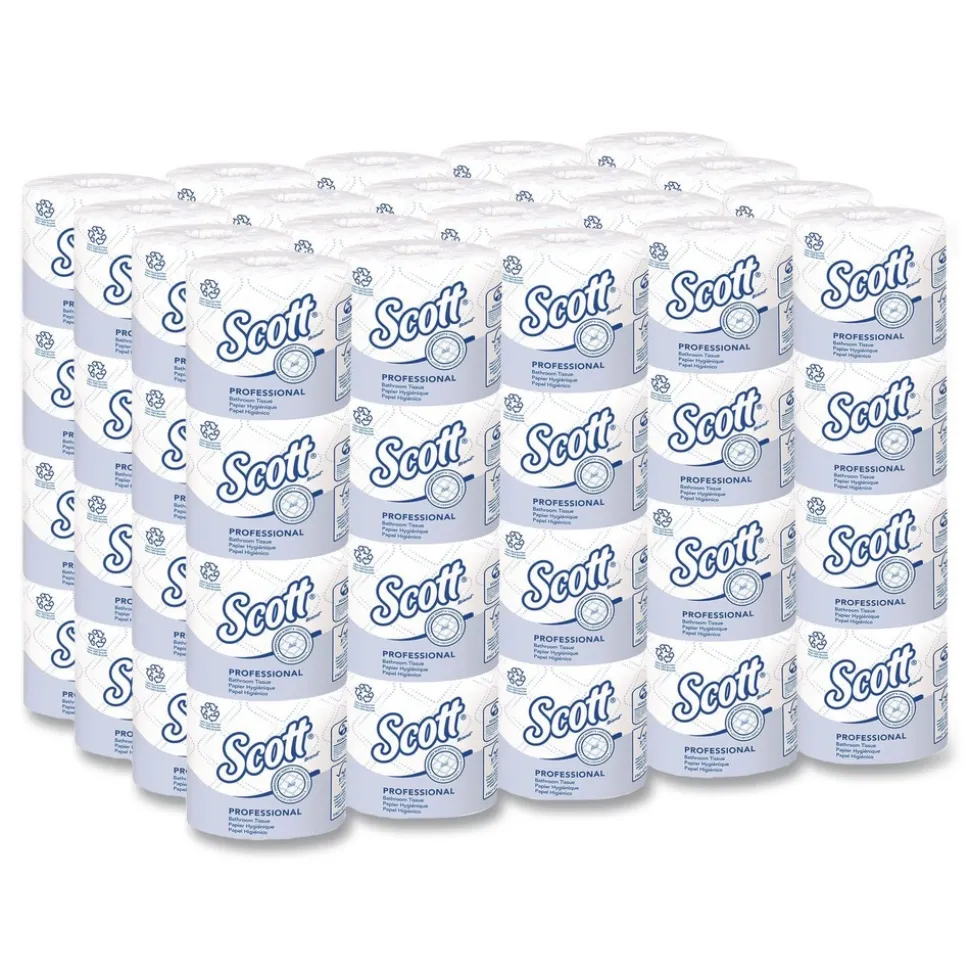 Scott Essential 100% Recycled Fiber SRB Septic Safe 2 Ply Bathroom Tissue - White (80/Carton)