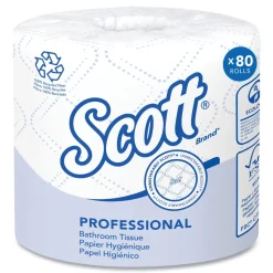 Scott Essential 100% Recycled Fiber SRB Septic Safe 2 Ply Bathroom Tissue - White (80/Carton)