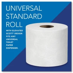 Scott Essential 100% Recycled Fiber SRB Septic Safe 2 Ply Bathroom Tissue - White (80/Carton)