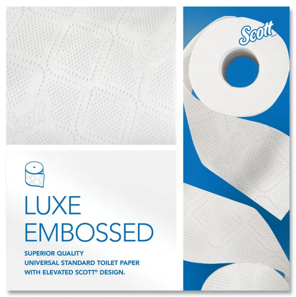 Scott Essential 100% Recycled Fiber SRB Septic Safe 2 Ply Bathroom Tissue - White (80/Carton)