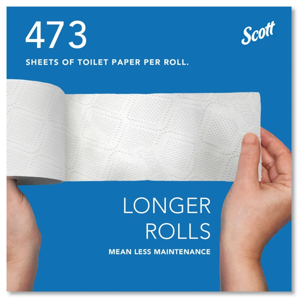 Scott Essential 100% Recycled Fiber SRB Septic Safe 2 Ply Bathroom Tissue - White (80/Carton)