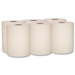 Scott Essential 100% Recycled Fiber Hard Roll Towel, 1-Ply, 8-in x 800-ft, 1.5-in Core, Brown, 6 Rolls/Carton