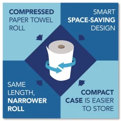 Scott Essential 100% Recycled Fiber Hard Roll Towel, 1-Ply, 8-in x 800-ft, 1.5-in Core, Brown, 6 Rolls/Carton