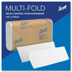 Scott Essential 1-Ply 8 in. x 9.4 in. Multi-Fold Towels - White (16/Carton)