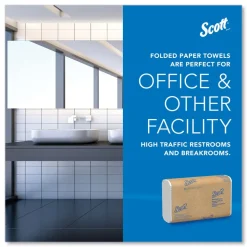 Scott Essential 1-Ply 8 in. x 9.4 in. Multi-Fold Towels - White (16/Carton)