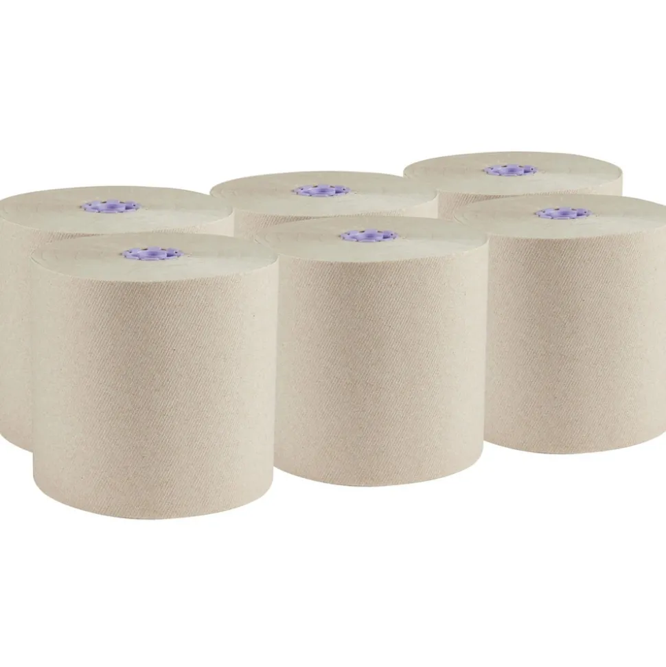Scott Essential 1-Ply 8 in. x 700 ft. 1.75 in. Core 100% Recycled Fiber Hard Roll Towel - Brown (6/Carton)