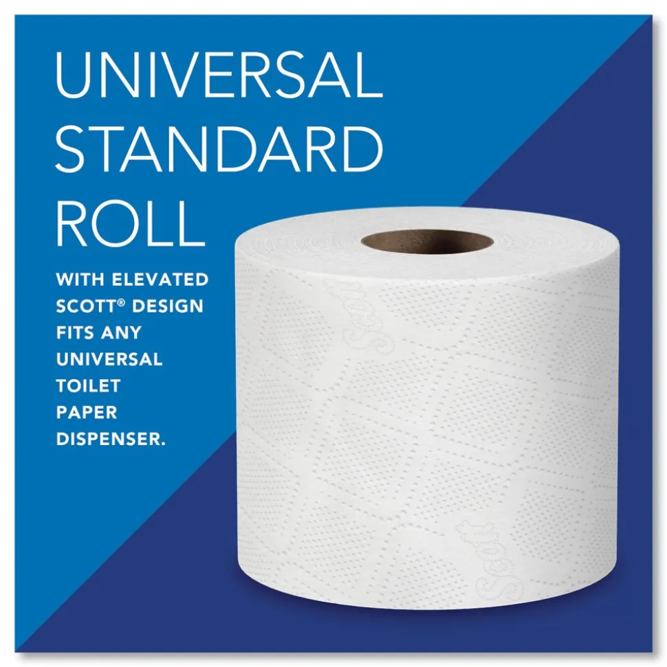 Scott Essential 2-Ply Septic Safe Convenience Carton Standard Roll Bathroom Tissue for Business - White (550/Roll, 20 Rolls/Carton)