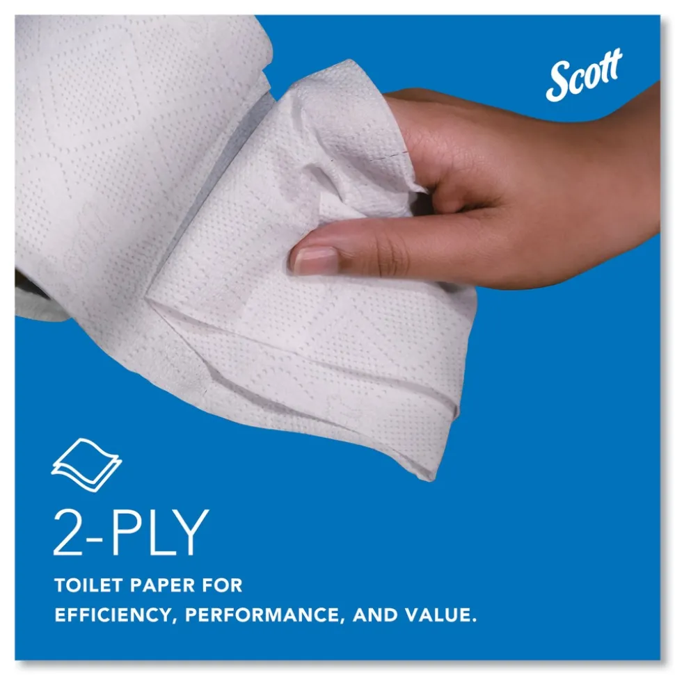 Scott Essential 2-Ply Septic Safe Convenience Carton Standard Roll Bathroom Tissue for Business - White (550/Roll, 20 Rolls/Carton)