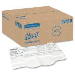 Scott Personal Seats 15 in. x 18 in. Sanitary Toilet Seat Covers - White (125/Pack)