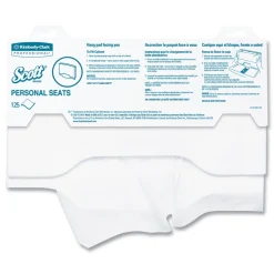 Scott Personal Seats 15 in. x 18 in. Sanitary Toilet Seat Covers - White (125/Pack)