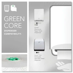 Scott 1-Ply 1150 ft. Pro Hard Roll Paper Towels with Elevated Scott Design for Scott Pro Dispenser - Green Core Only (6/Carton)