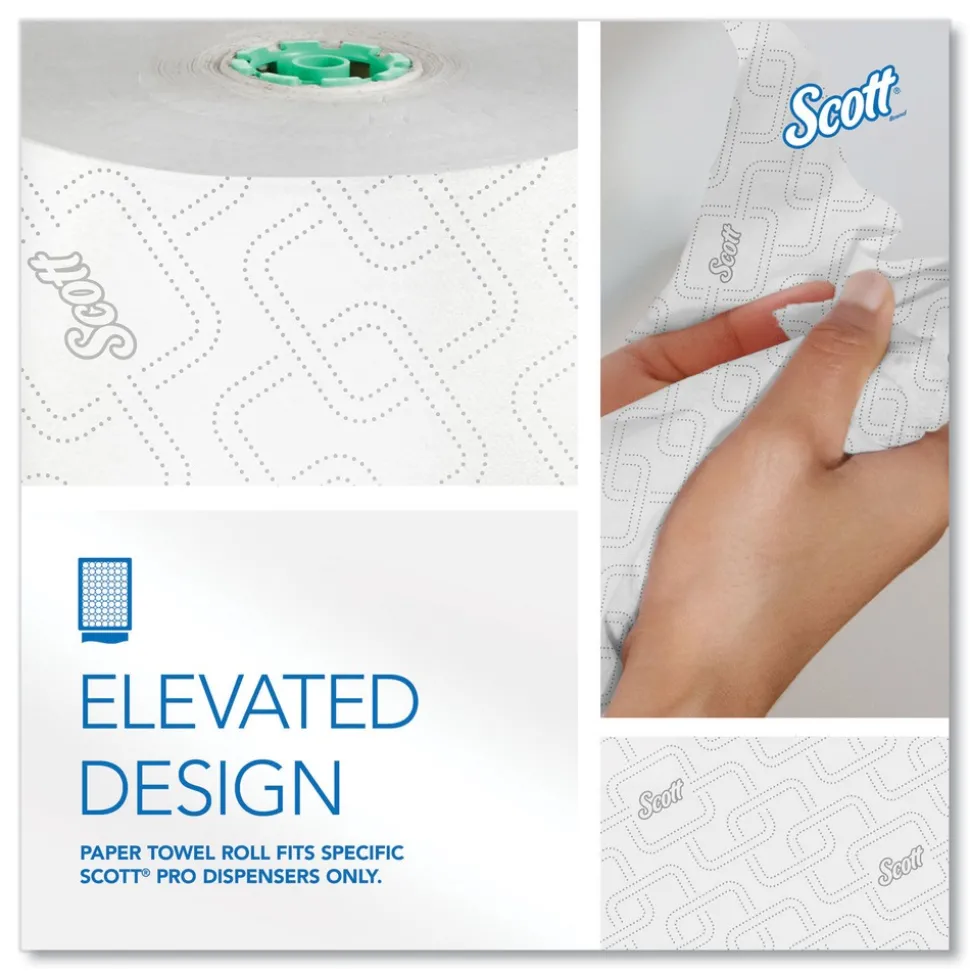 Scott 1-Ply 1150 ft. Pro Hard Roll Paper Towels with Elevated Scott Design for Scott Pro Dispenser - Green Core Only (6/Carton)