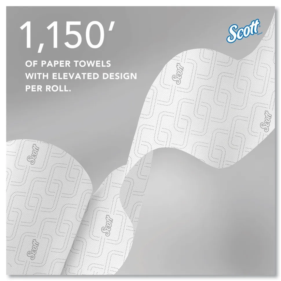 Scott 1-Ply 1150 ft. Pro Hard Roll Paper Towels with Elevated Scott Design for Scott Pro Dispenser - Gray Core Only (6/Carton)