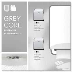 Scott 1-Ply 1150 ft. Pro Hard Roll Paper Towels with Elevated Scott Design for Scott Pro Dispenser - Gray Core Only (6/Carton)