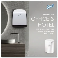 Scott 1-Ply 7.5 in. x 900 ft. Pro Hard Roll Paper Towels with Absorbency Pockets for Scott Pro Dispenser - Gray Core Only (6/Carton)