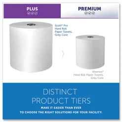 Scott 1-Ply 7.5 in. x 900 ft. Pro Hard Roll Paper Towels with Absorbency Pockets for Scott Pro Dispenser - Gray Core Only (6/Carton)