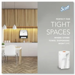 Scott 1-Ply 8 in. x 580 ft. Slimroll Towels - White/Orange Core (6/Carton)