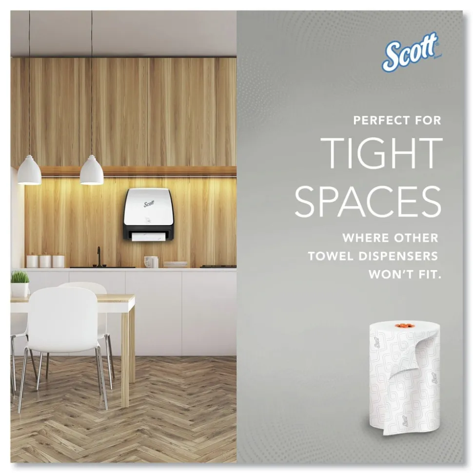 Scott 1-Ply 8 in. x 580 ft. Slimroll Towels - White/Orange Core (6/Carton)