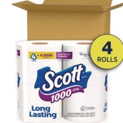 Scott 1-Ply Septic Safe Bathroom Tissue - White (12/Carton)