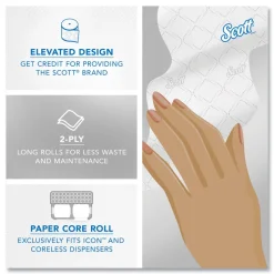 Scott 2-Ply Septic Safe Pro Small Core High Capacity/SRB Bath Tissue - White (36/Carton)