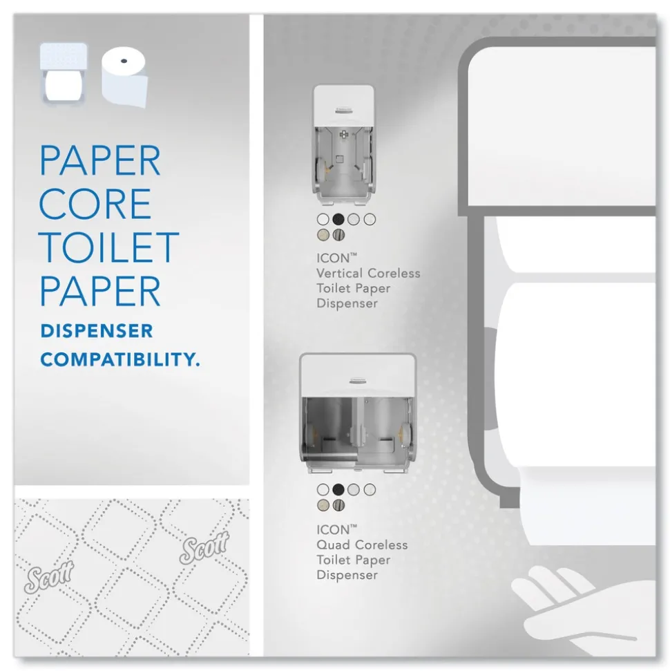 Scott 2-Ply Septic Safe Pro Small Core High Capacity/SRB Bath Tissue - White (36/Carton)