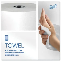 Scott Pro Hard Roll Paper Towels with Absorbency Pockets, for Scott Pro Dispenser, Green Core Only, 1-Ply, 7.5-in x 900 ft,6 Rolls/CT