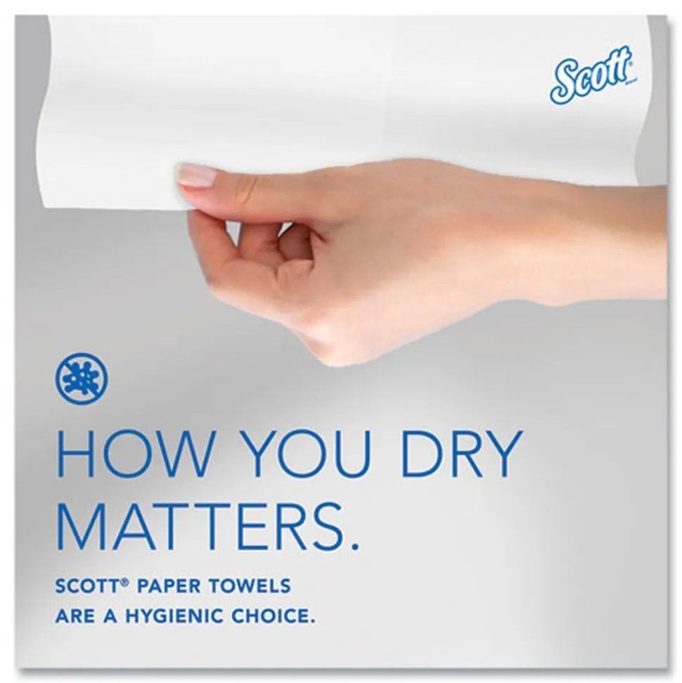 Scott Pro Hard Roll Paper Towels with Absorbency Pockets, for Scott Pro Dispenser, Green Core Only, 1-Ply, 7.5-in x 900 ft,6 Rolls/CT