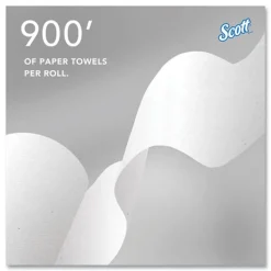 Scott Pro Hard Roll Paper Towels with Absorbency Pockets, for Scott Pro Dispenser, Green Core Only, 1-Ply, 7.5-in x 900 ft,6 Rolls/CT