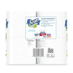 Scott Rapid-Dissolving Toilet Paper - White (4/Rolls/Pack, 12 Packs/Carton)