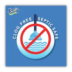 Scott Rapid-Dissolving Toilet Paper - White (4/Rolls/Pack, 12 Packs/Carton)