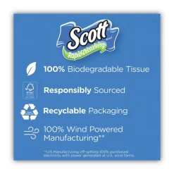 Scott Rapid-Dissolving Toilet Paper - White (4/Rolls/Pack, 12 Packs/Carton)