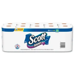 Scott Septic Safe Standard Roll Bathroom Tissue - White (1000 Sheets/Roll, 20/Pack, 2 Packs/Carton)