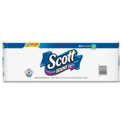 Scott Septic Safe Standard Roll Bathroom Tissue - White (1000 Sheets/Roll, 20/Pack, 2 Packs/Carton)