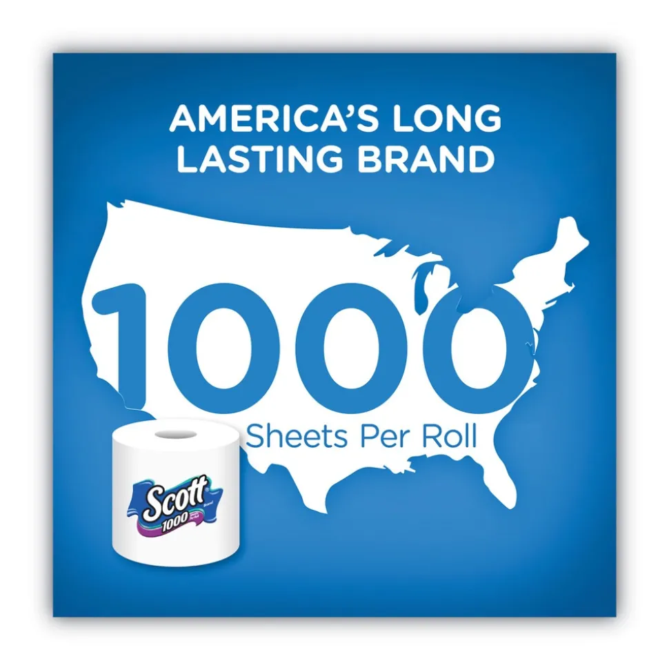 Scott Septic Safe Standard Roll Bathroom Tissue - White (1000 Sheets/Roll, 20/Pack, 2 Packs/Carton)