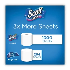 Scott Septic Safe Standard Roll Bathroom Tissue - White (1000 Sheets/Roll, 20/Pack, 2 Packs/Carton)