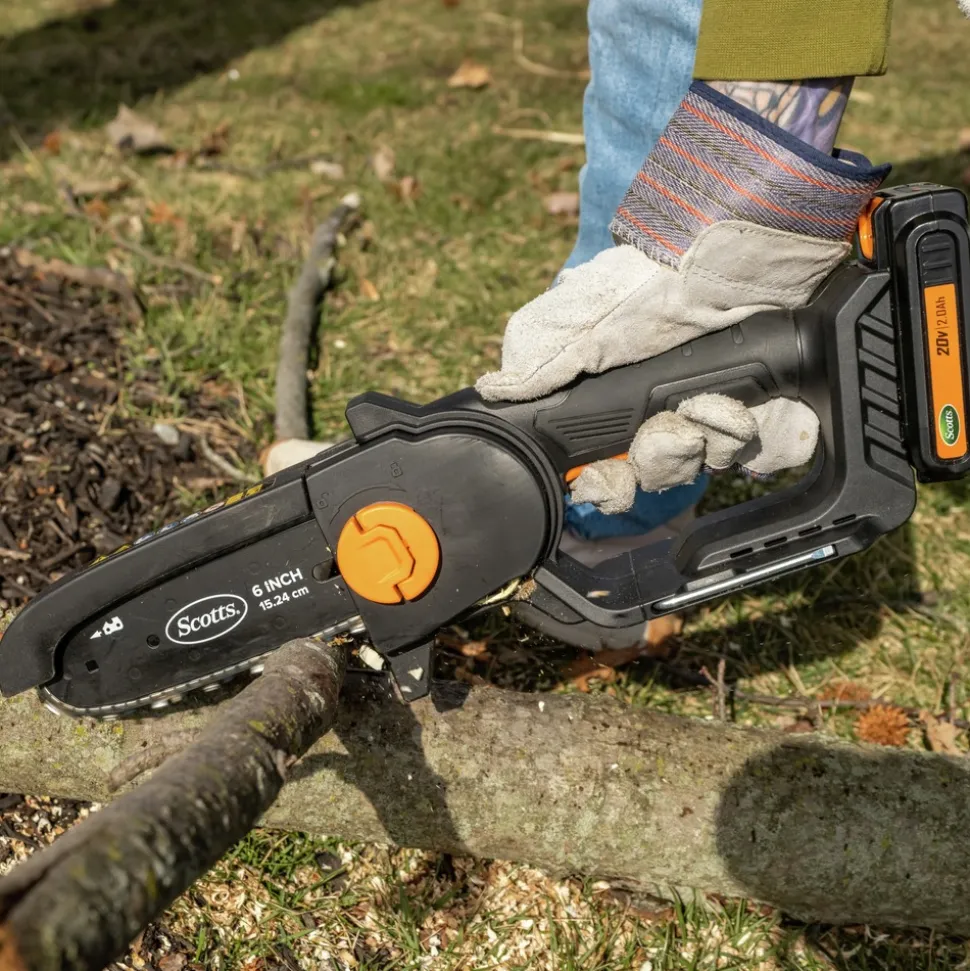 Scott's 20V Lithium-Ion 6 in. Cordless Hacket Chainsaw Kit (2 Ah)