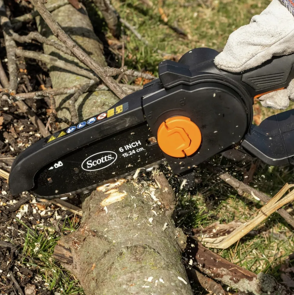 Scott's 20V Lithium-Ion 6 in. Cordless Hacket Chainsaw Kit (2 Ah)